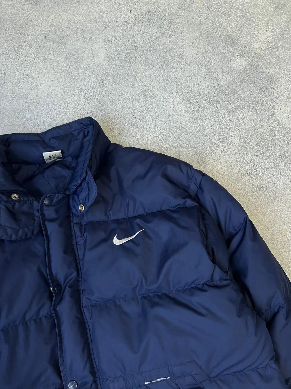 Nike × Vintage Vintage Nike Puffer Y2K Navy 90s Jacket Size US M / EU 48-50 / 2 - 5 Thumbnail