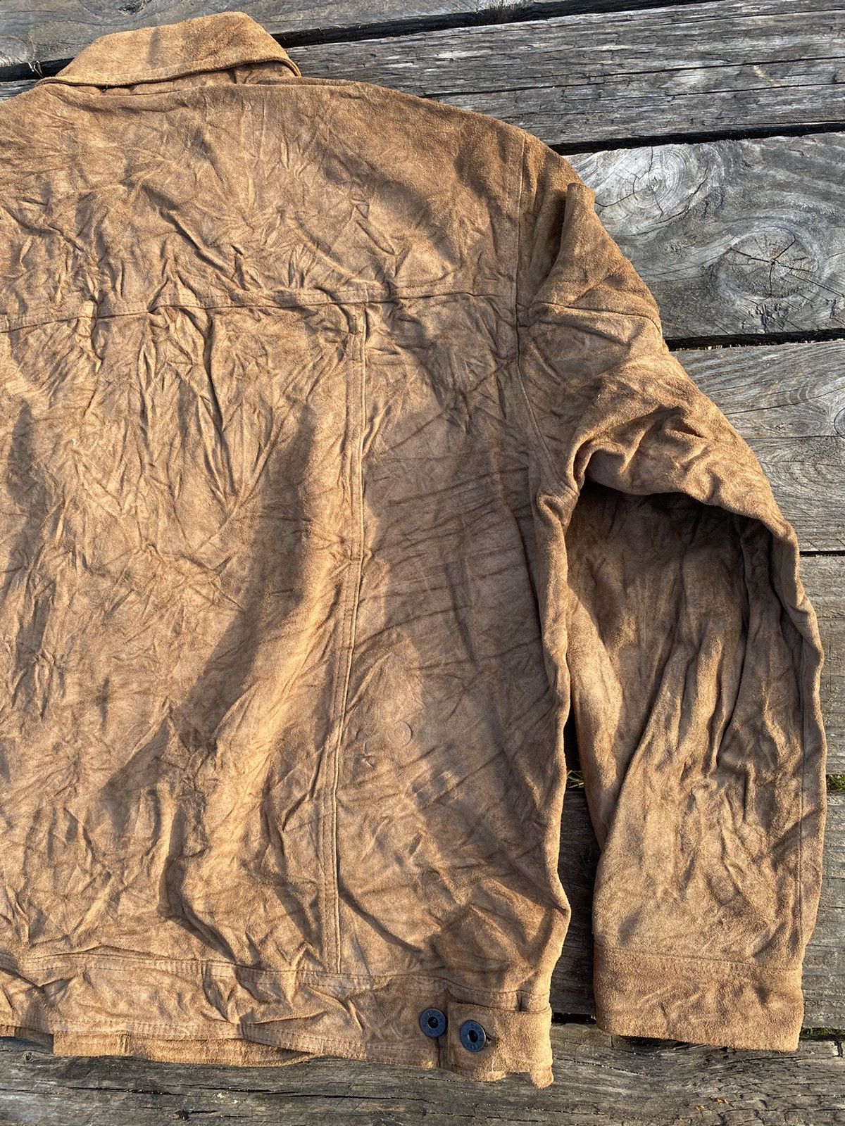 L.L Bean Suede Trucker Leather Jacket