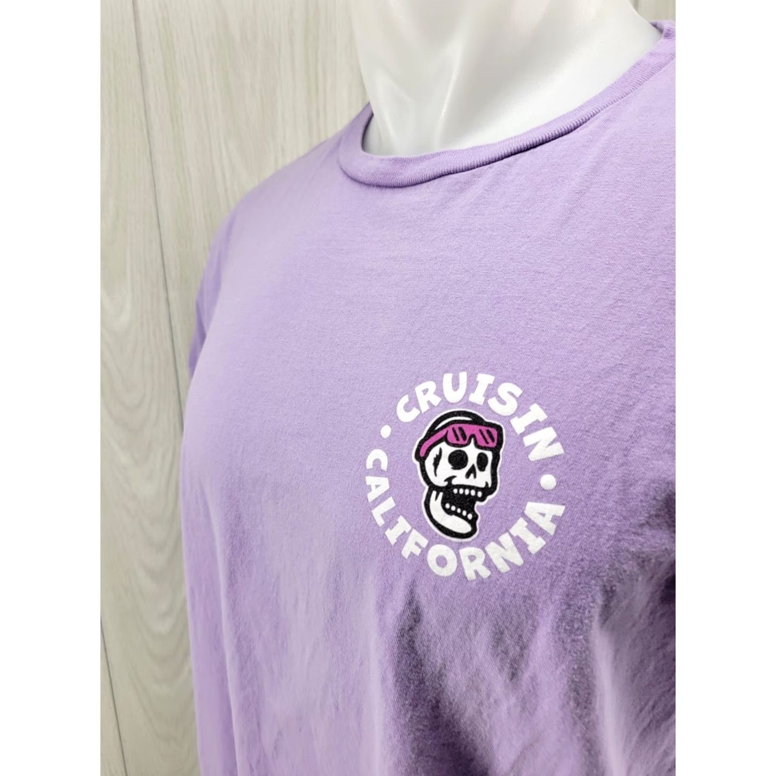 Vintage SCW Crusin California T-Shirt L Purple Women Short Sleeve Crew Neck Tee Los Angelas Size L / US 10 / IT 46 - 4 Thumbnail