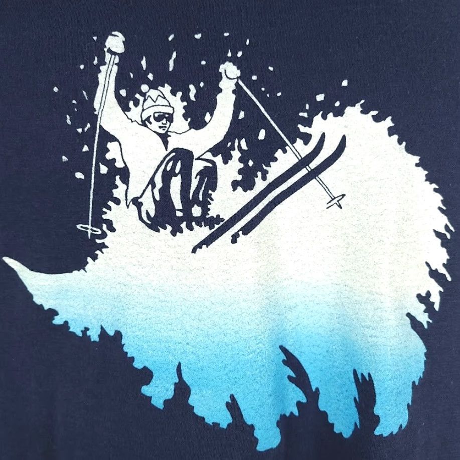 Vintage VINTAGE Condor T Shirt Mens Size Medium 80s Downhill Skiing Made In USA Blue Cotton Blend Short Sleeve Crew Neck Solid Pattern Size US M / EU 48-50 / 2 - 3 Thumbnail