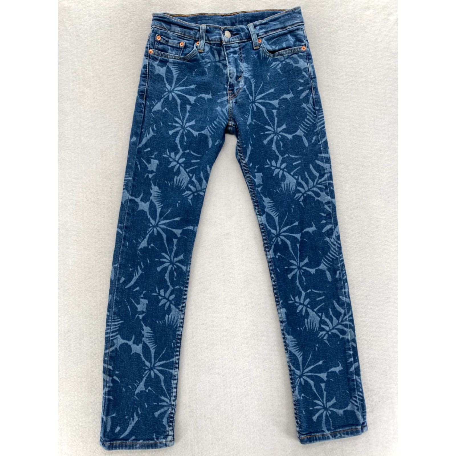 Levi's Levi's 511 Jeans Mens 29x30 Slim Straight Blue Floral Denim Stretch 5-Pocket Vacation Size US 29 - 2 Thumbnail