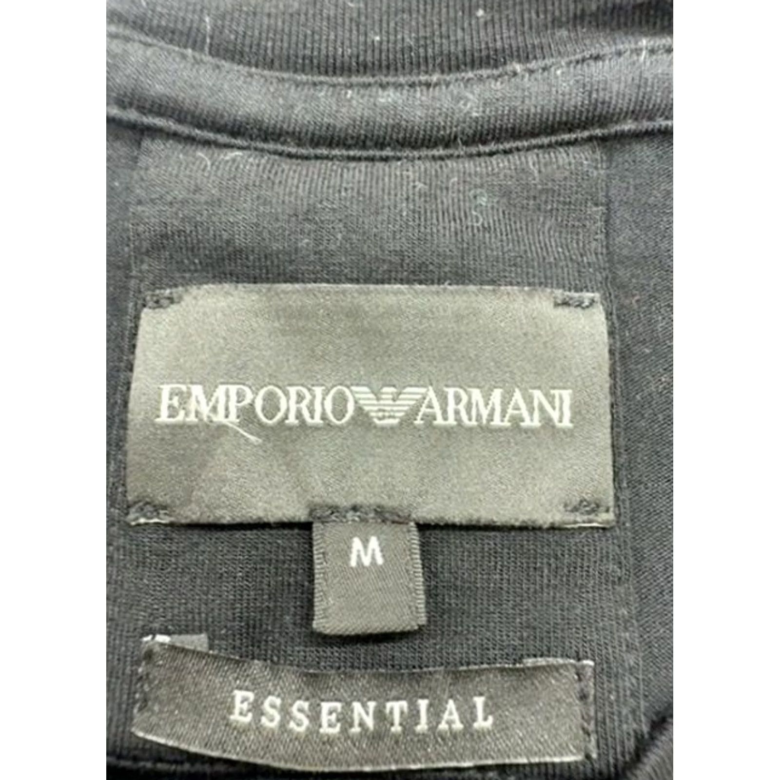 Emporio Armani Emporio Armani Men Black Logo Cotton Crew Neck T-Shirt M Size US M / EU 48-50 / 2 - 3 Thumbnail