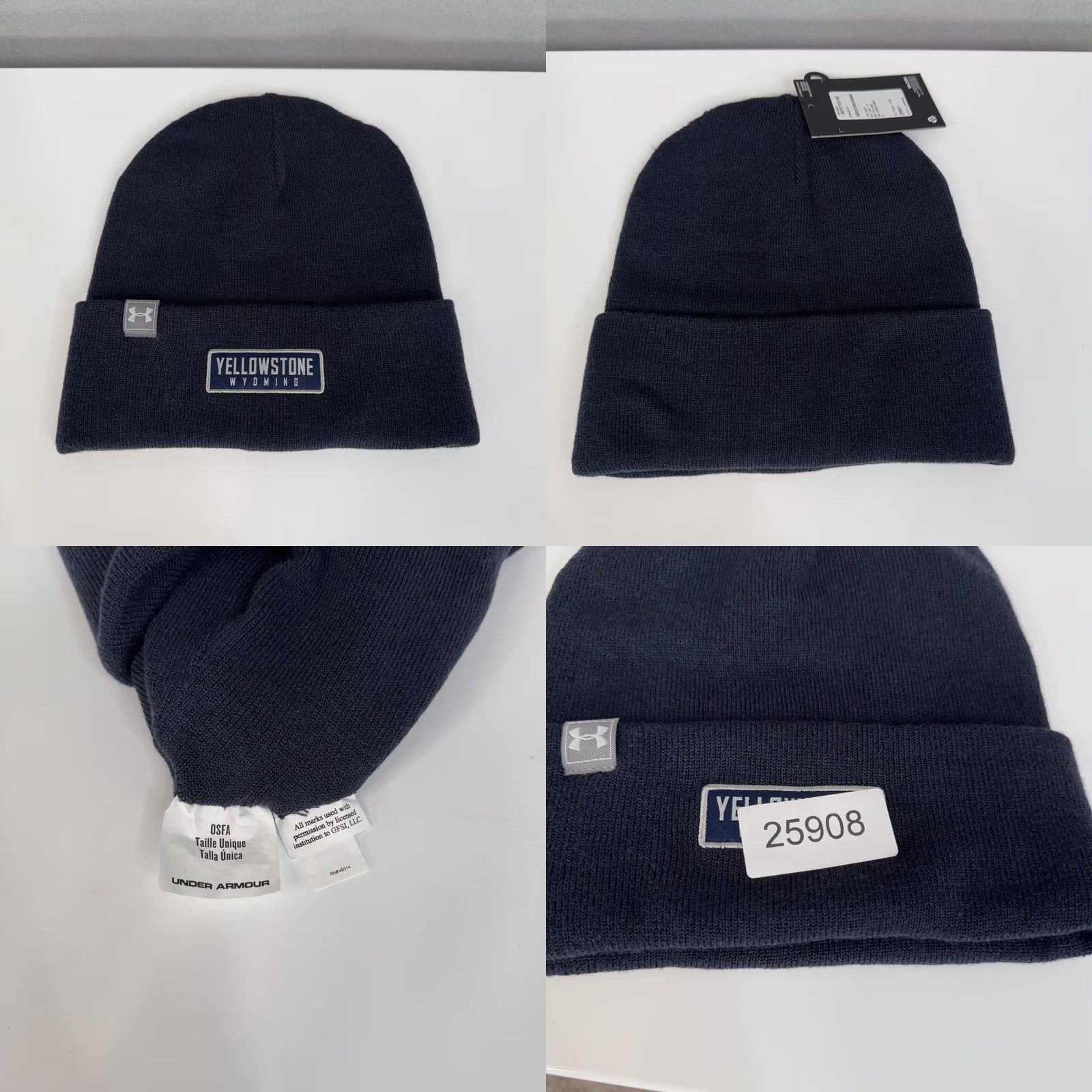 Under Armour Under Armour Hat Mens One Size Blue Beanie Yellowstone Wyoming Cuffed Winter NWT Size ONE SIZE - 8 Thumbnail