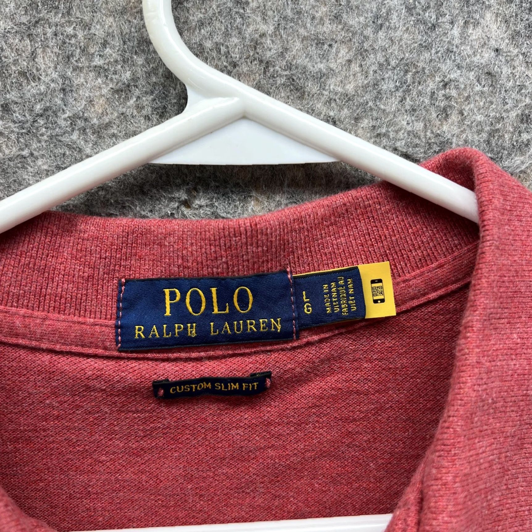 Polo Ralph Lauren Ralph Lauren Polo Shirt Men Large Pink Salmon Custom Slim Casual Preppy Pony Shirt Size US L / EU 52-54 / 3 - 6 Thumbnail