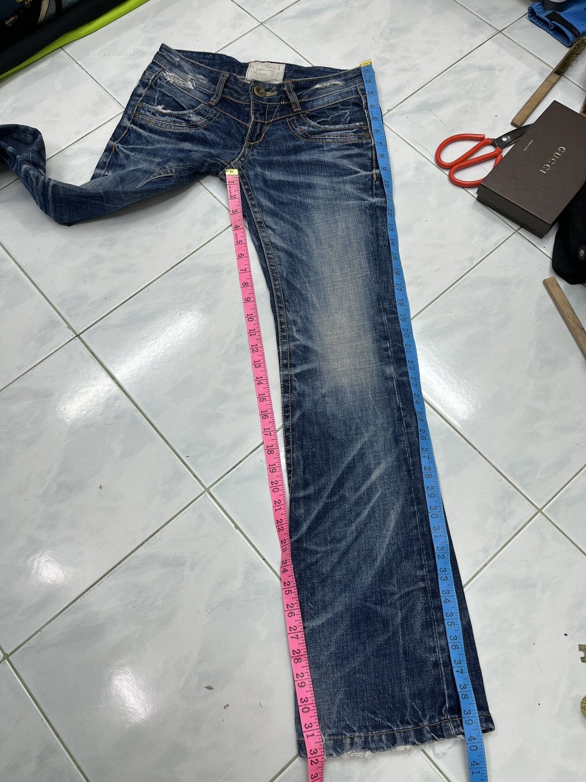 If Six Was Nine 🔥🔥🔥ARCHIVE LOLITA FLARE JEANS Size 29" - 22 Thumbnail