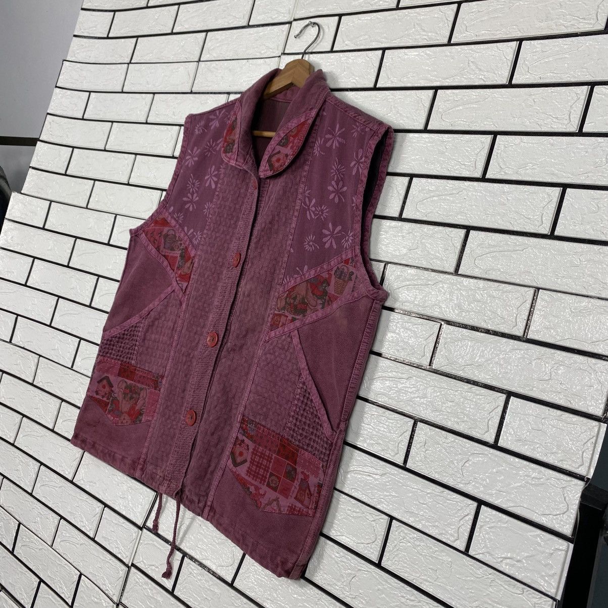 Japanese Brand 📌Patchwork Design Vest Jacket Unbranded Issey Miyake Size US M / EU 48-50 / 2 - 3 Thumbnail