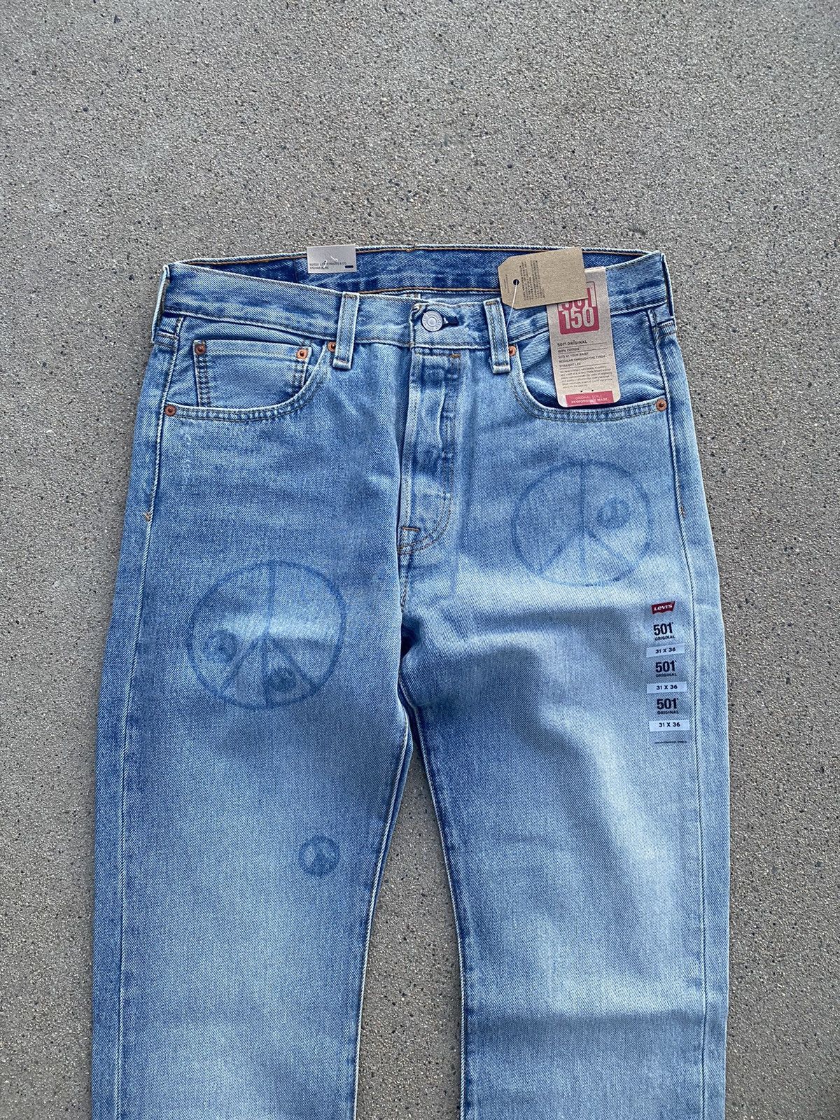 Levi's × Levi's Vintage Clothing × Vintage Levi’s 501 150th Anniversary Peace Denim vintage 31x36 Size US 31 - 1 Thumbnail