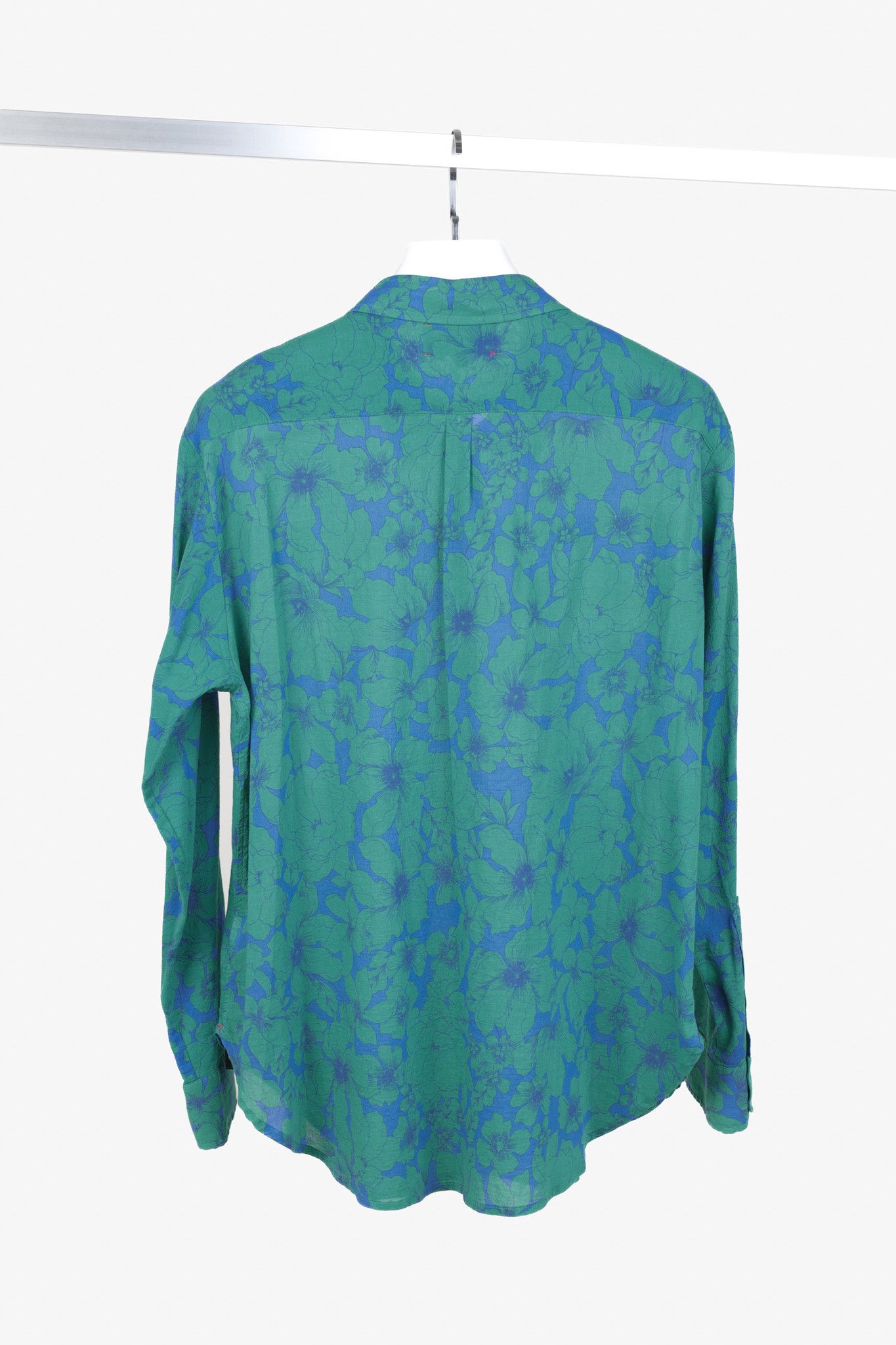 Xirena Xirena Blue Green Floral Button Up Shirt Size M / US 6-8 / IT 42-44 - 2 Thumbnail