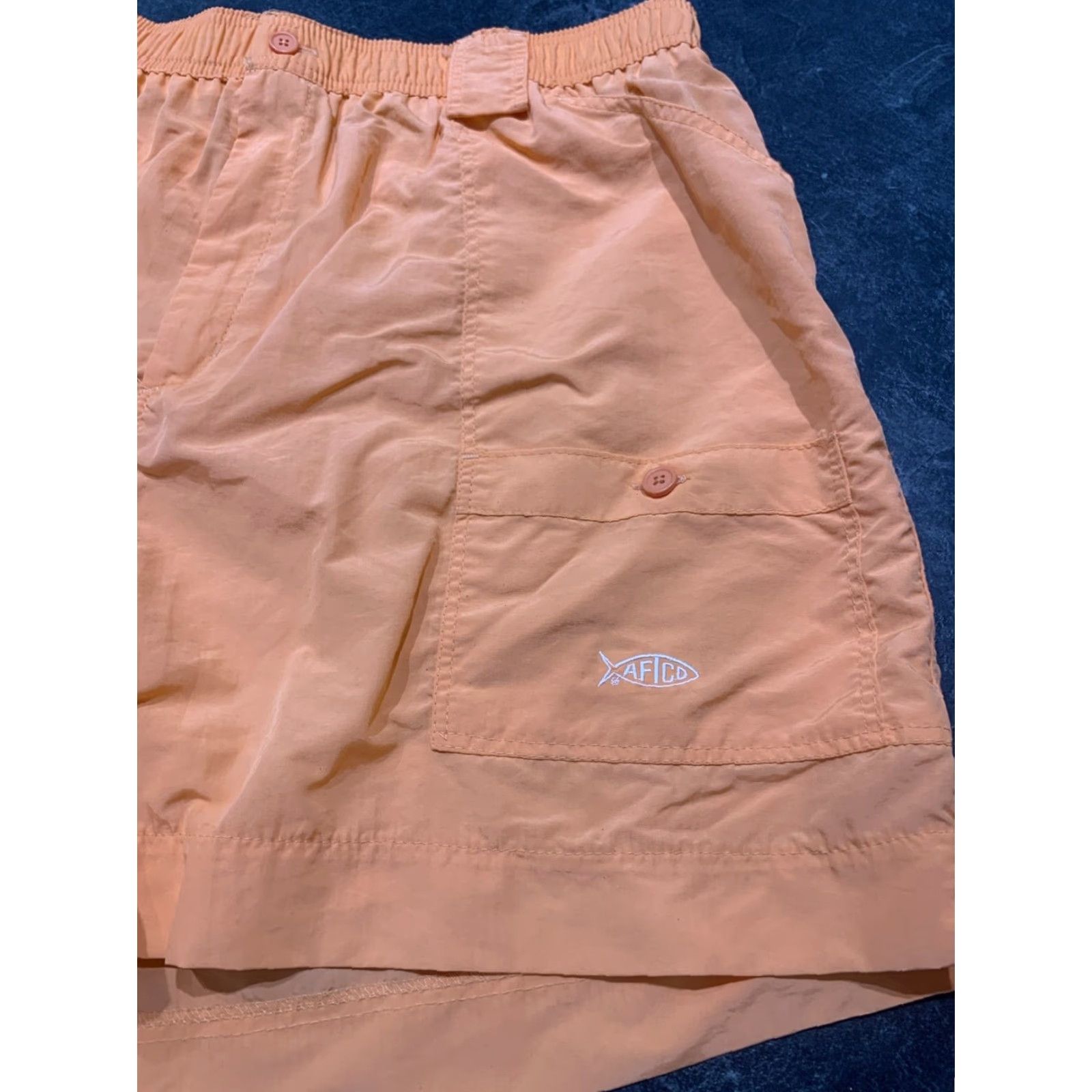 Vintage AFTCO Mens Fishing Shorts Size 44 Peach Nylon Cargo Pocket Breathable Quick Dry Water Resistant Outdoor Size US 44 / EU 60 - 2 Thumbnail