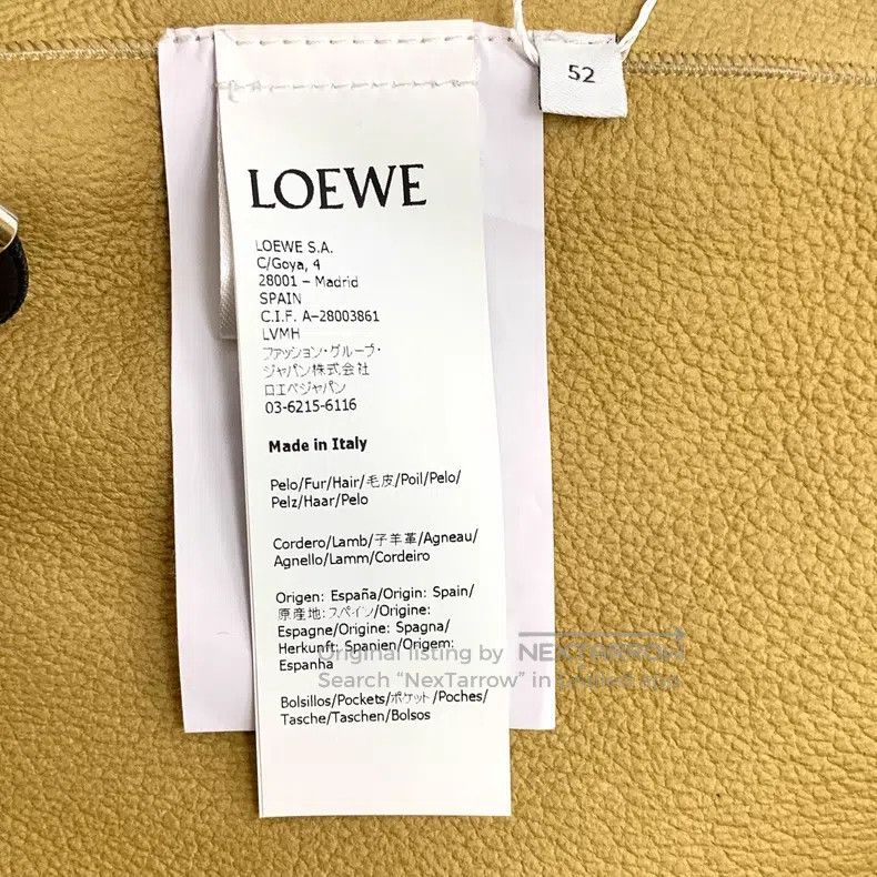 Loewe Loewe Beige Lamb Fur Collar Zipper Long Sleeve Leather and Size US L / EU 52-54 / 3 - 6 Thumbnail