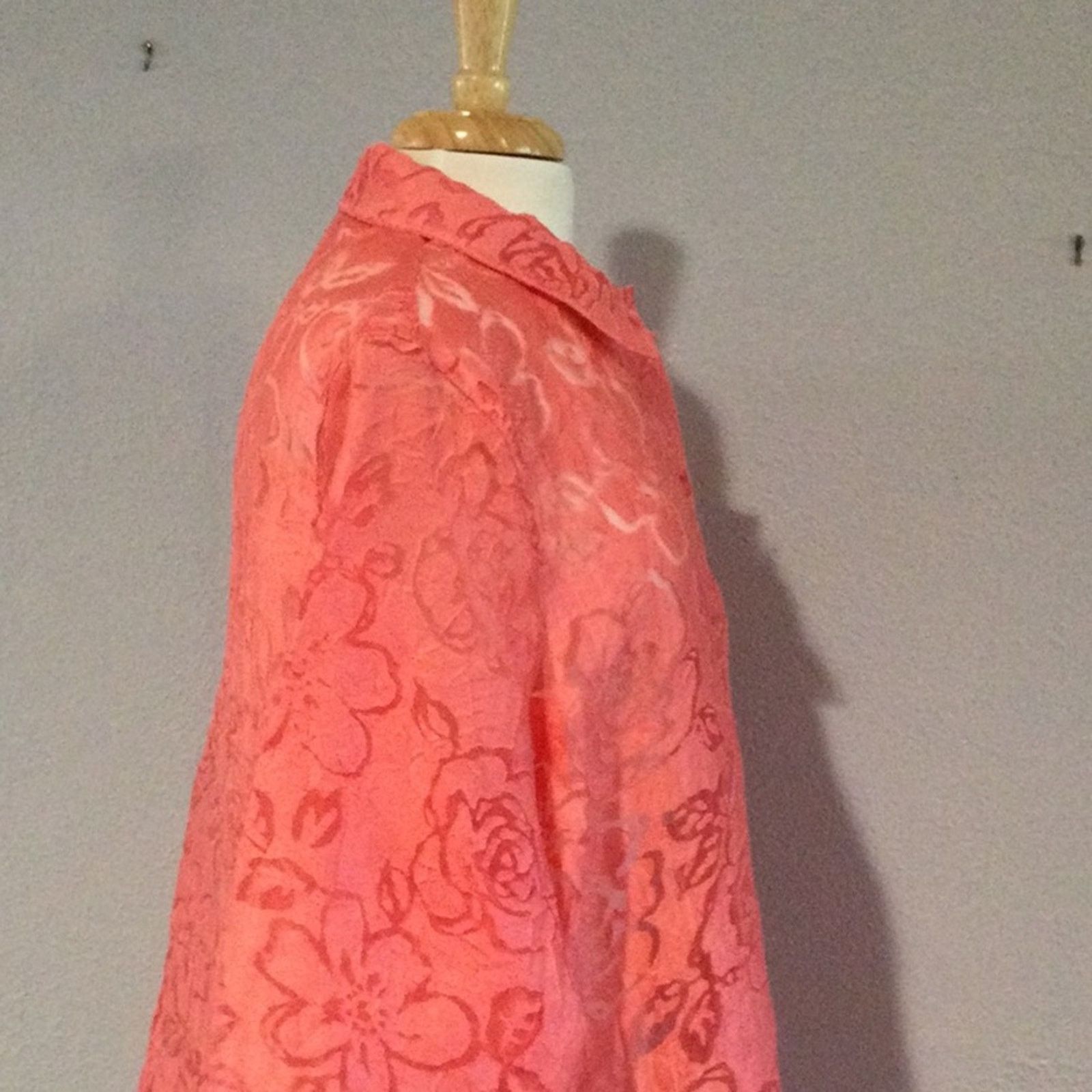 Other Allison Daley Pink Sheer Button Front 3/4 Sleeve Blouse 18 Size XXL / US 16-18 / IT 52-54 - 6 Thumbnail