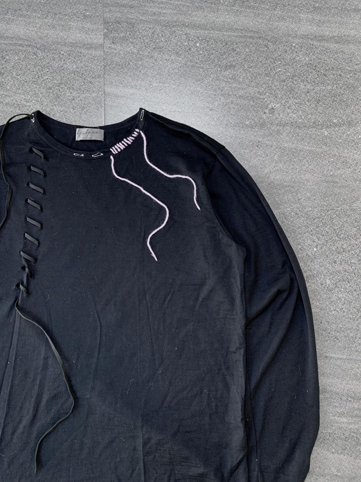 Yohji Yamamoto Wool Deconstructed Long sleeve tee Size US M / EU 48-50 / 2 - 3 Thumbnail