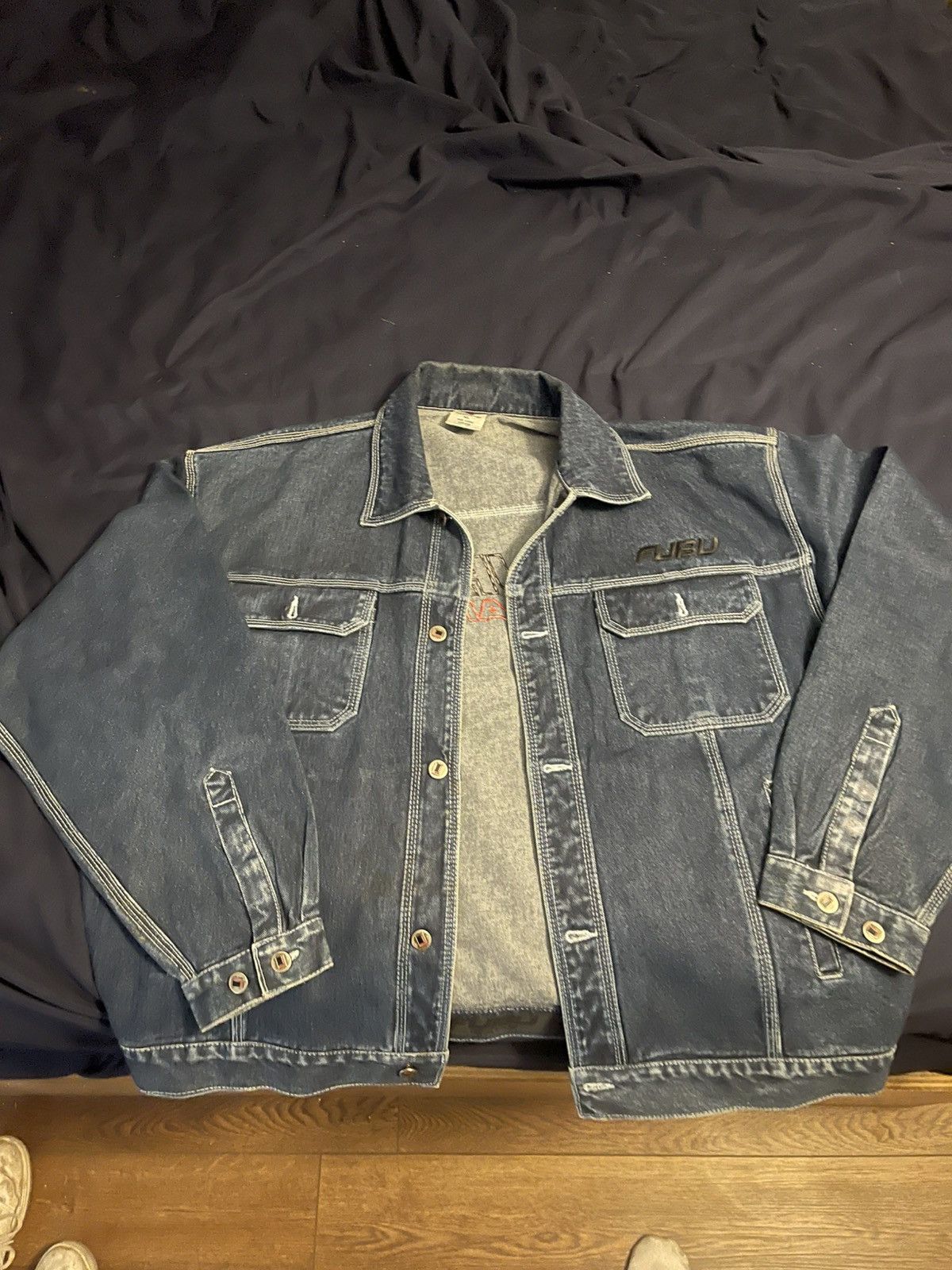 Fubu × Vintage Vintage Fubu Jean jacket Size US XL / EU 56 / 4 - 2 Thumbnail