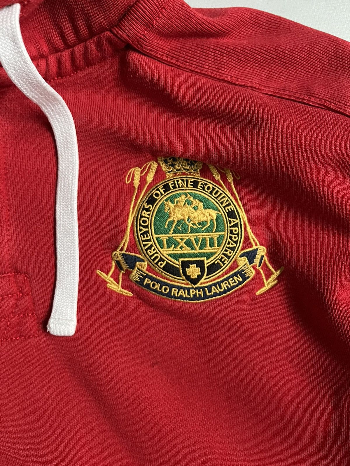 Polo Ralph Lauren Vintage 90s Polo Ralph Lauren 3 Men Red Pocket Hoodie Size US XL / EU 56 / 4 - 4 Thumbnail