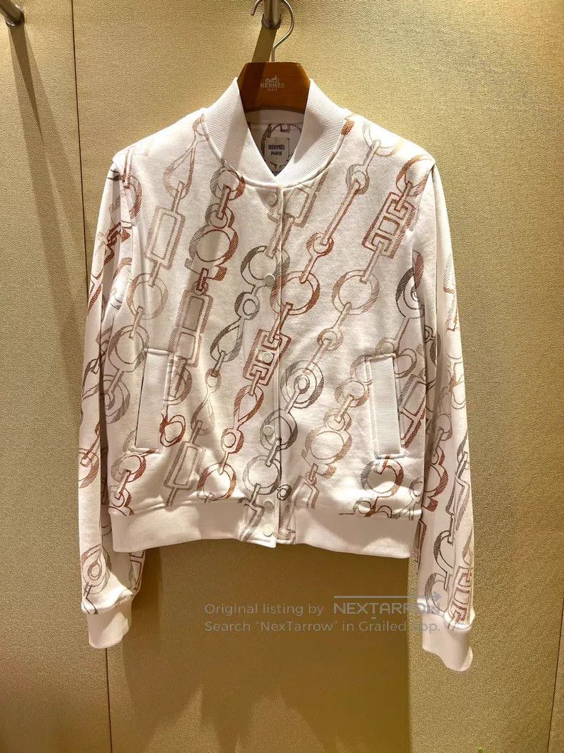 Hermes Hermes Swirling Melody baseball jacket Size XS / US 0-2 / IT 36-38 - 1 Thumbnail