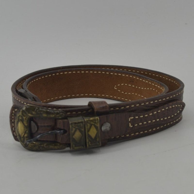 Vintage TexTan Women's Western Cowgirl Brown Leather Belt Boho Sz 28 Size ONE SIZE - 13 Thumbnail