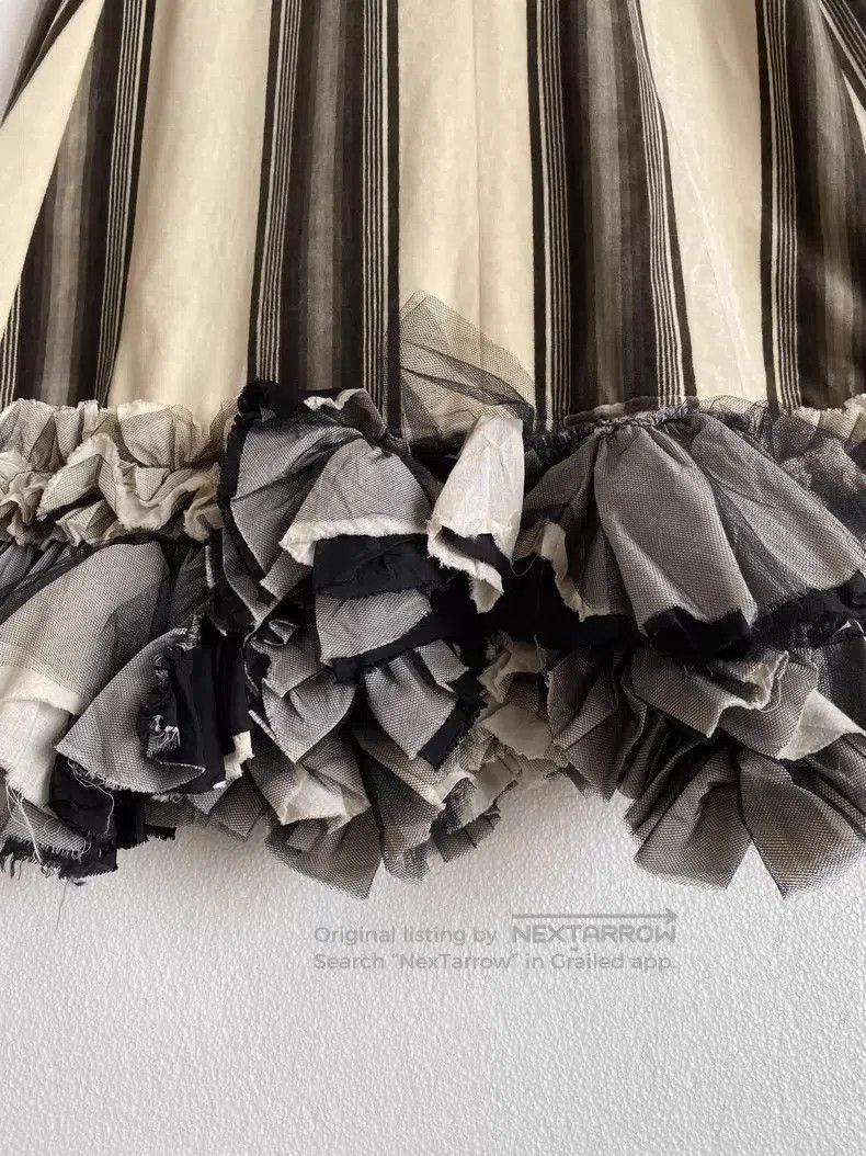 Comme des Garcons Comme des Garcons size M Mixed Material Assembled Ruffle D Size 23" - 7 Thumbnail