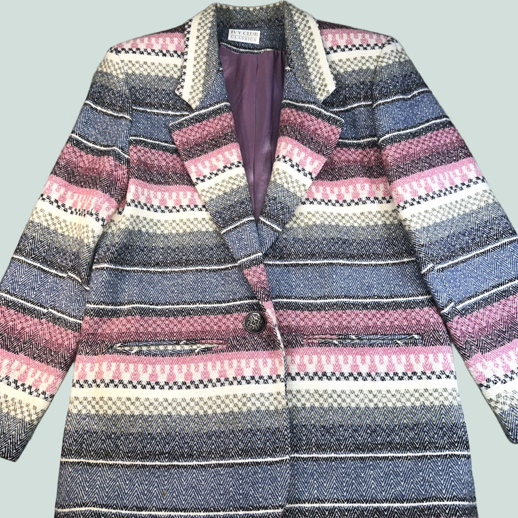 Vintage VINTAGE Style Blazer Women Pink SW Southwest Ivy Club Classics Blazer Small Women/S Mens? Size S / US 4 / IT 40 - 1 Thumbnail