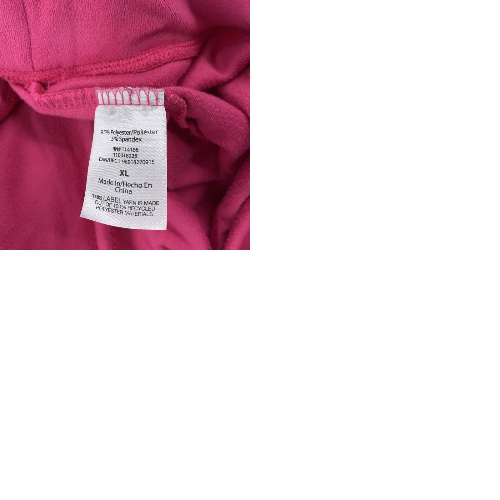 Juicy Couture Juicy Couture Sweatpants Pants Womens XL Pink Velour Lounge Yoga Rhinestone Logo Size 40" / US 18 - 9 Thumbnail