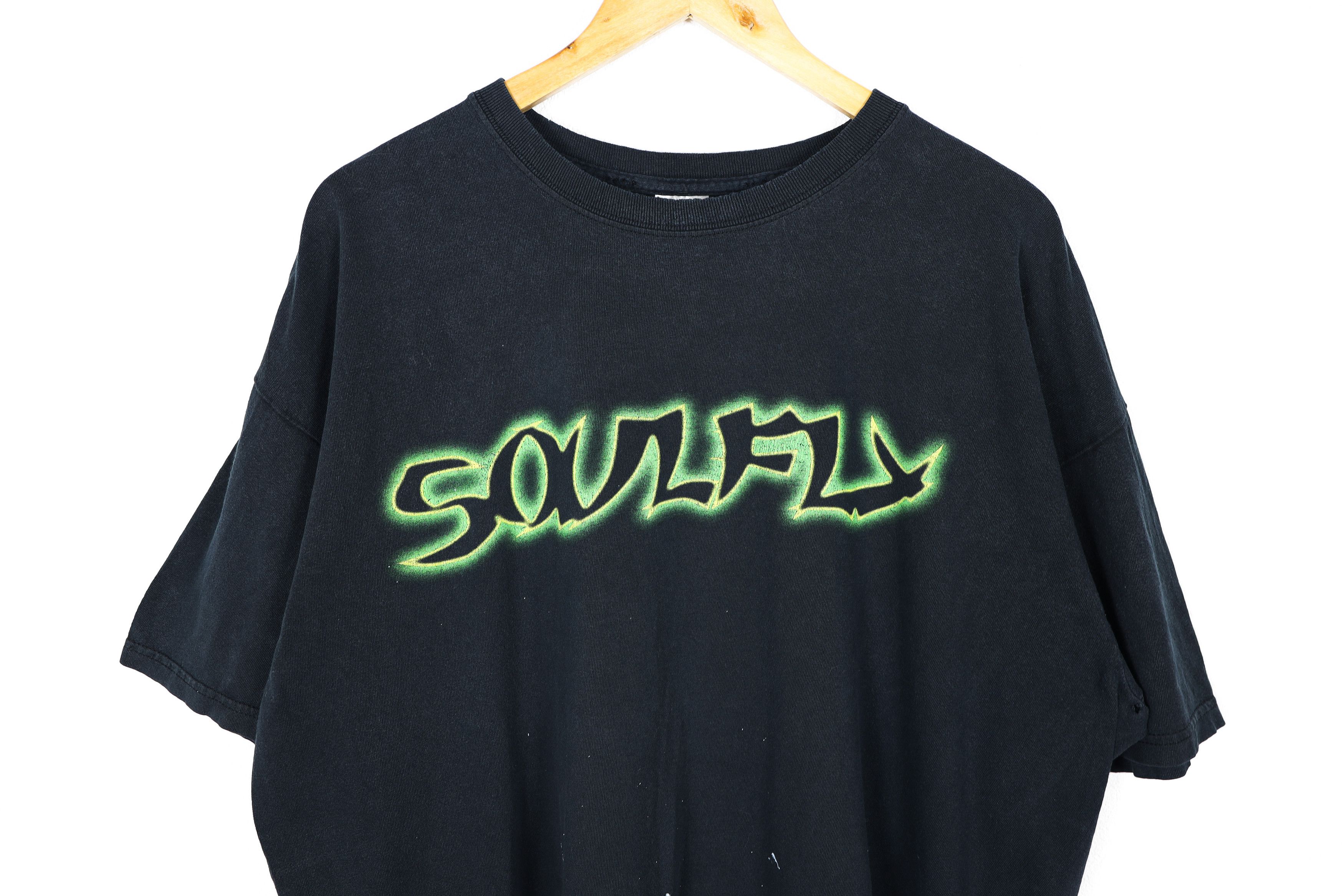 Band Tees × Vintage Vintage Soulfly Metal Band Y2K Tee Tshirt Sepultura Size US M / EU 48-50 / 2 - 2 Thumbnail