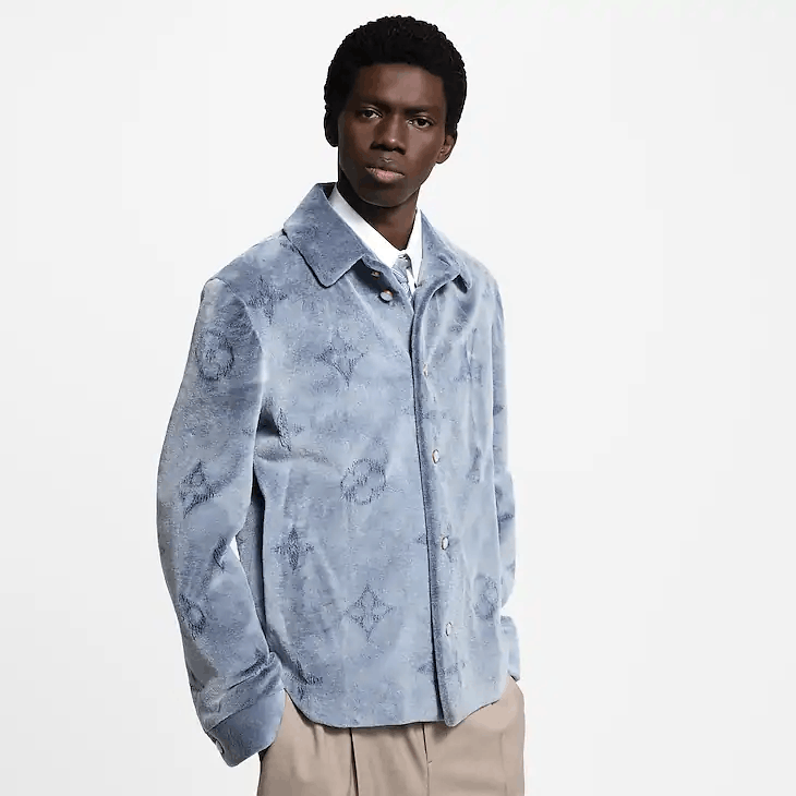 Louis Vuitton Mink Perforated Monogram Overshirt Size US S / EU 44-46 / 1 - 2 Thumbnail