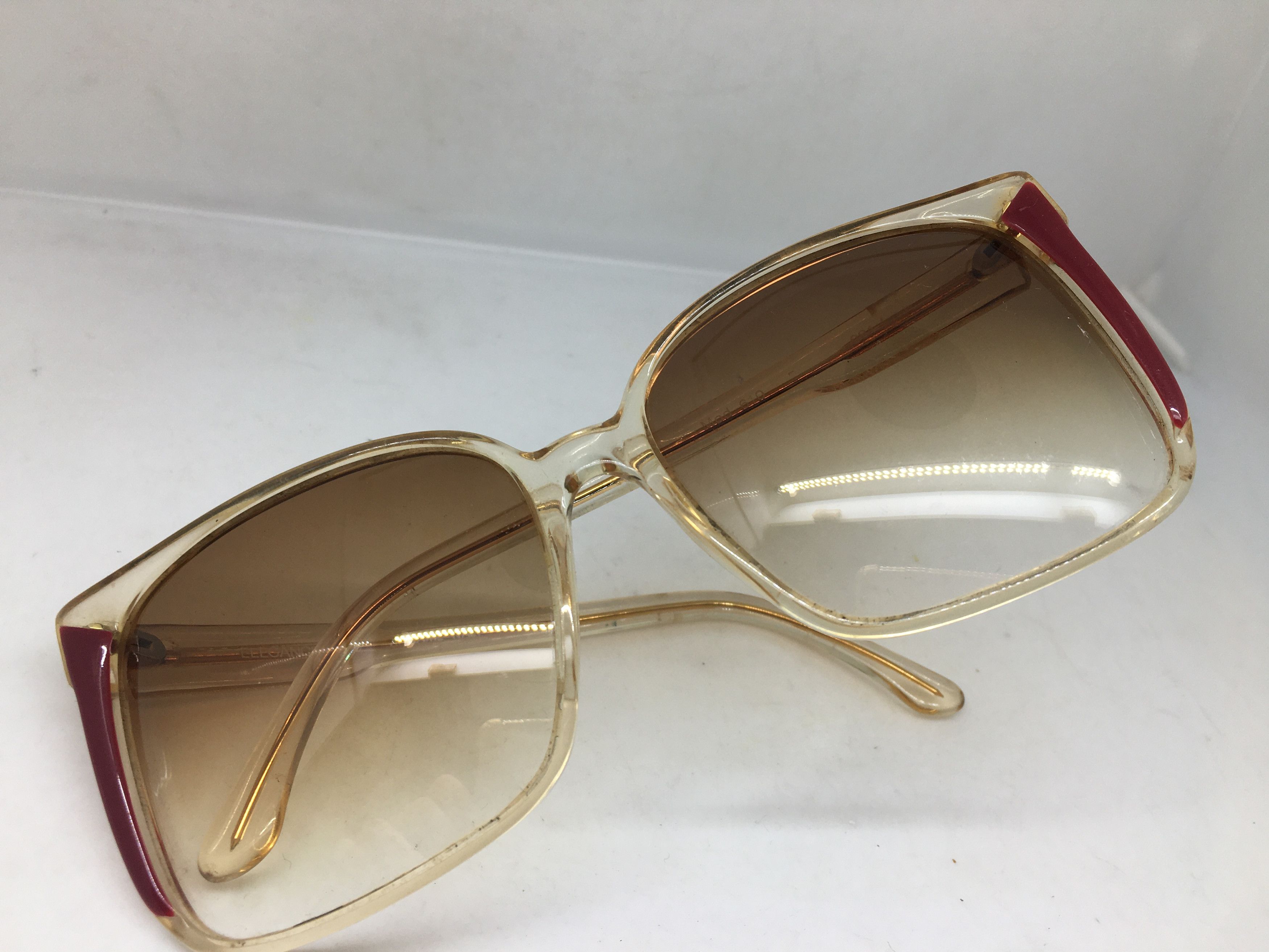 Vintage Vintage Elegance Clear Acetate Sunglasses Frame Italy Size ONE SIZE - 7 Thumbnail