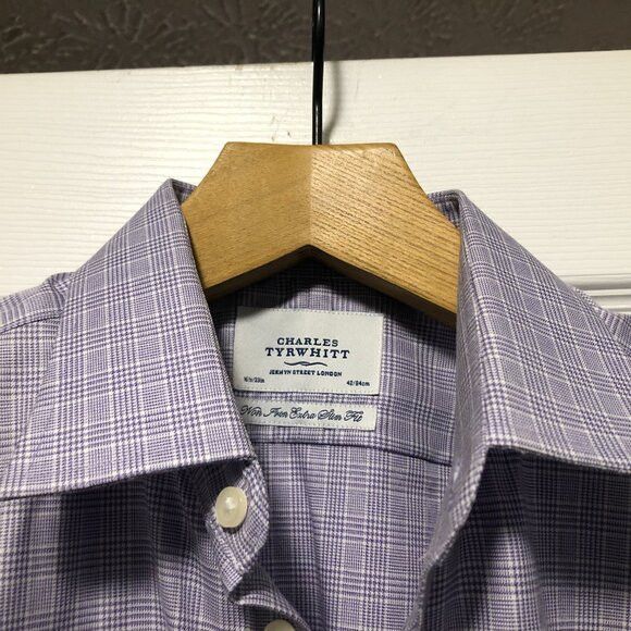 Charles Tyrwhitt Charles Tyrwhitt men's cotton dress shirt size: 16.5-33 Size US L / EU 52-54 / 3 - 5 Thumbnail