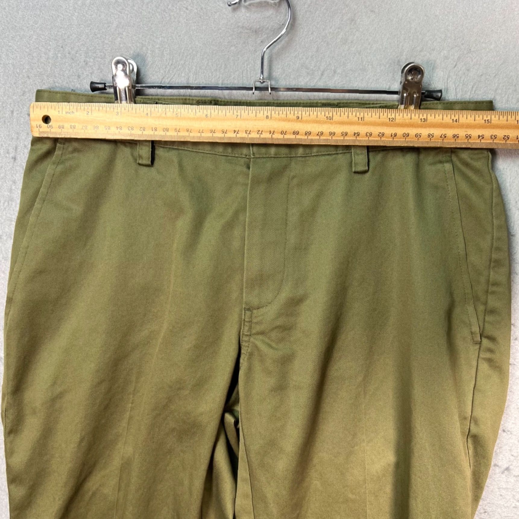 Brooks Brothers Brooks Brothers Mens Slim Fit Chino Pants 30 x 32 Green Lightweight Clark Fit Advantage Pants Size US 30 / EU 46 - 6 Thumbnail