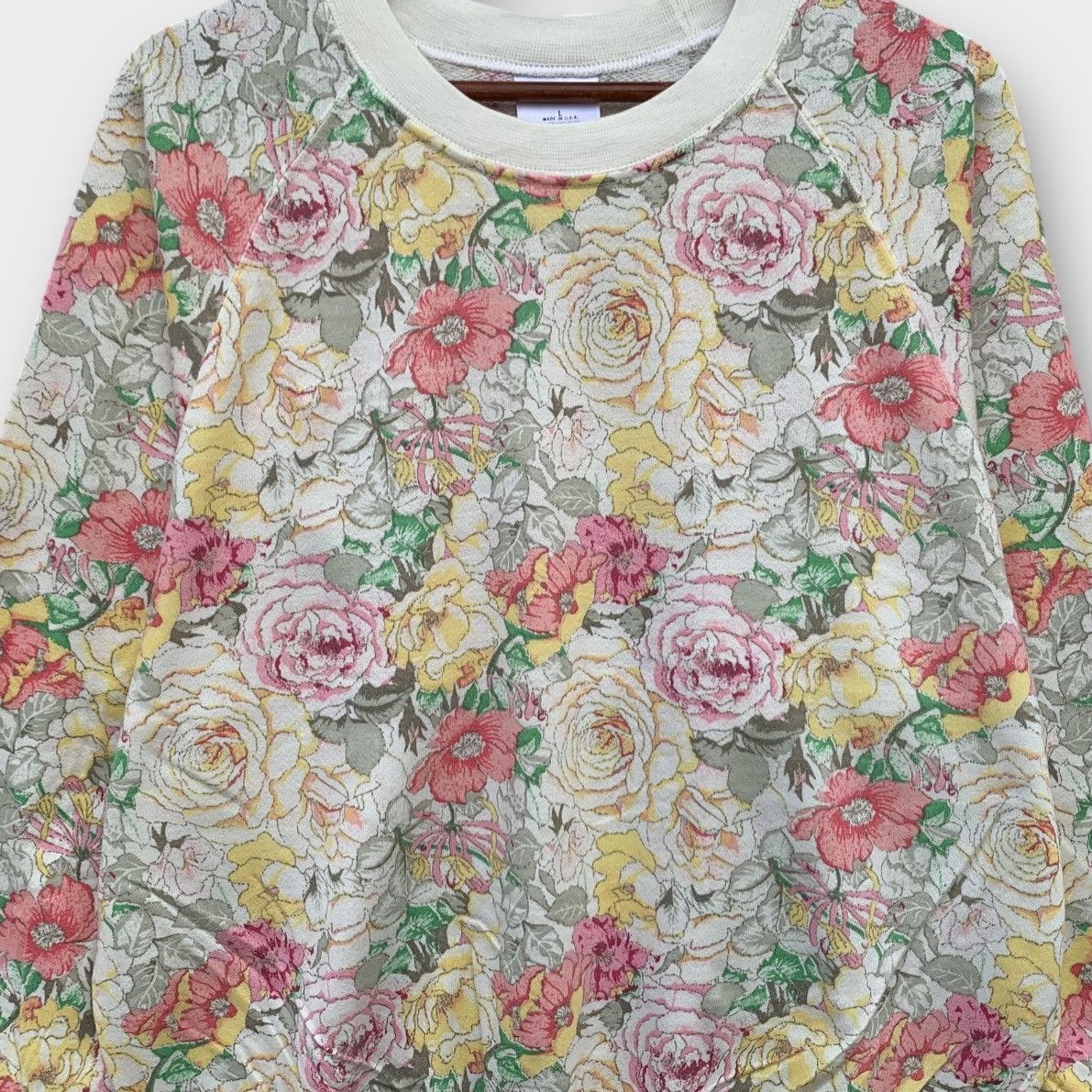 Vintage Vintage 90s Sport i Flowers Sweatshirt Size L / US 10 / IT 46 - 5 Thumbnail