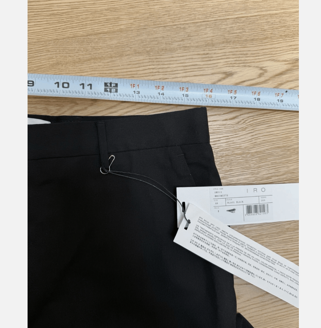 Iro IRO NWT Men's Wool Slacks Pants EU48 US 38 or 32" waist Size 38R - 7 Thumbnail