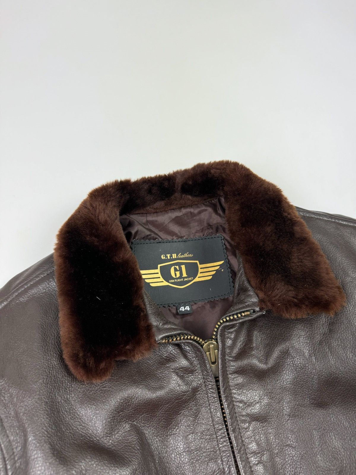 Vintage Vintage G.T.H Leathers G1 USN Flight Jacket Size US XL / EU 56 / 4 - 6 Thumbnail