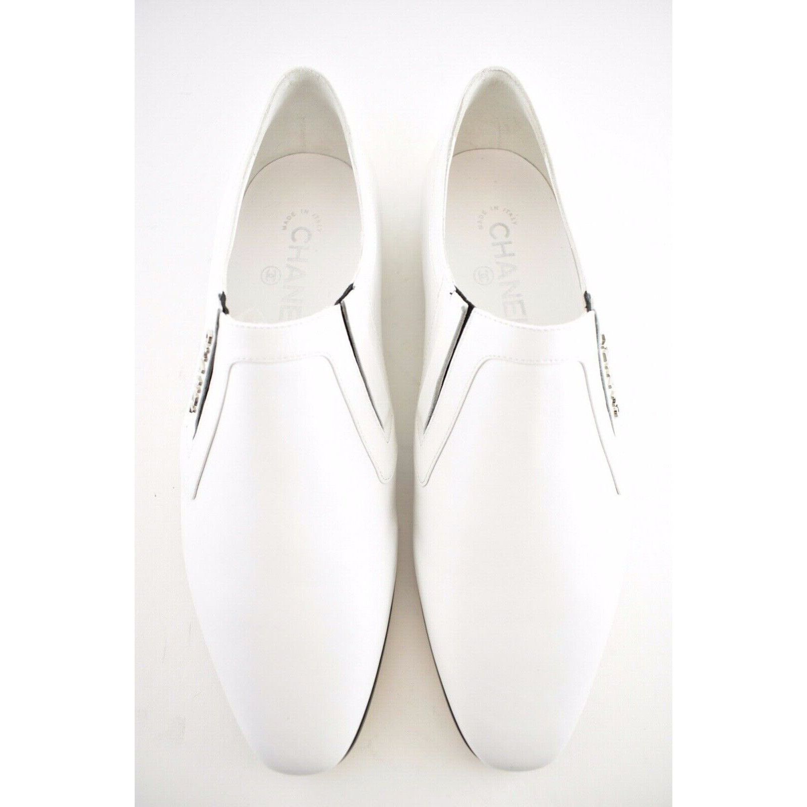 Chanel 18B Crumpled Calf CC Slide Slip On Loafer Moccasin Flat 40.5 Size US 10.5 / IT 40.5 - 4 Thumbnail