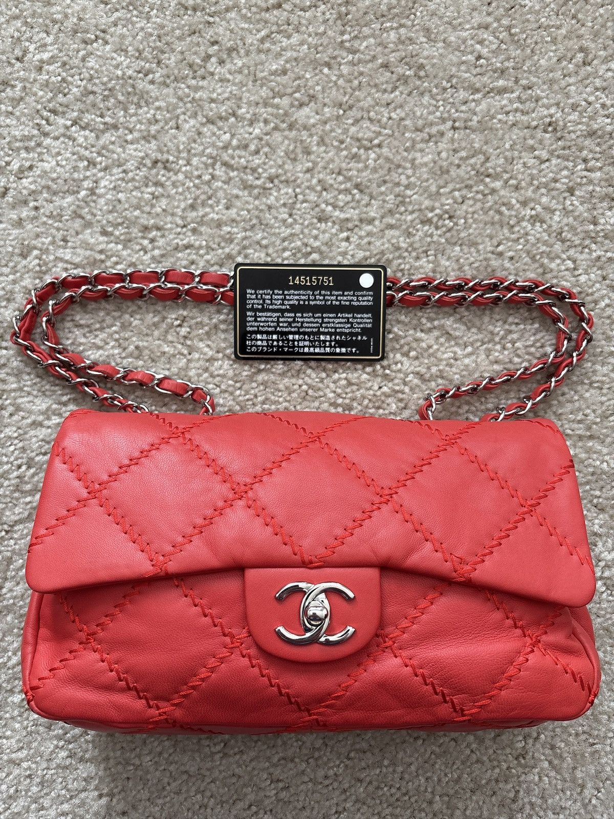 Chanel Chanel Red Wild Stitch Single Flap Bag Size ONE SIZE - 13 Thumbnail