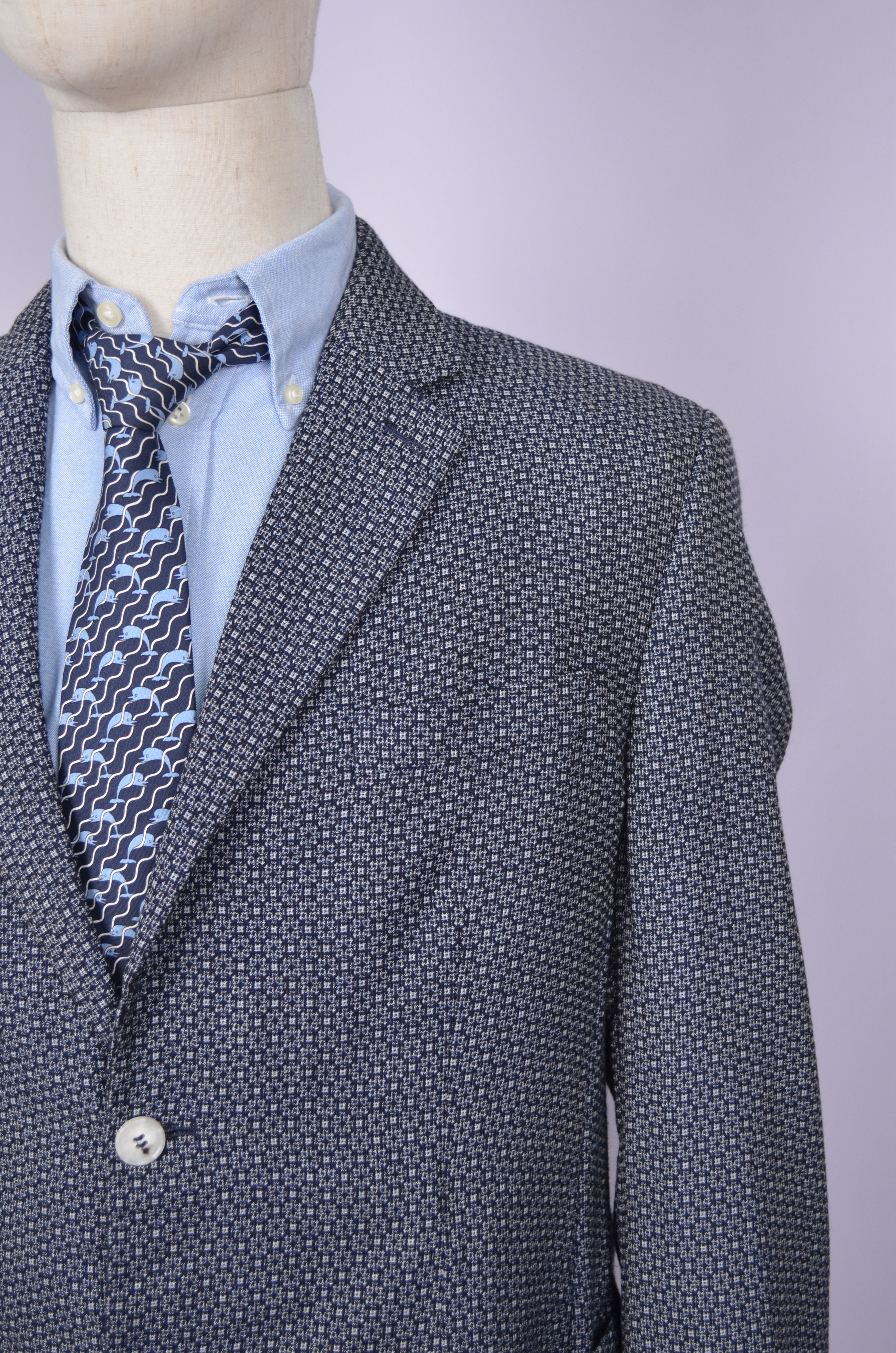 Designer Damat Guabello 100% Wool Knit White Blazer Jacket Size US42 Size 42R - 5 Thumbnail
