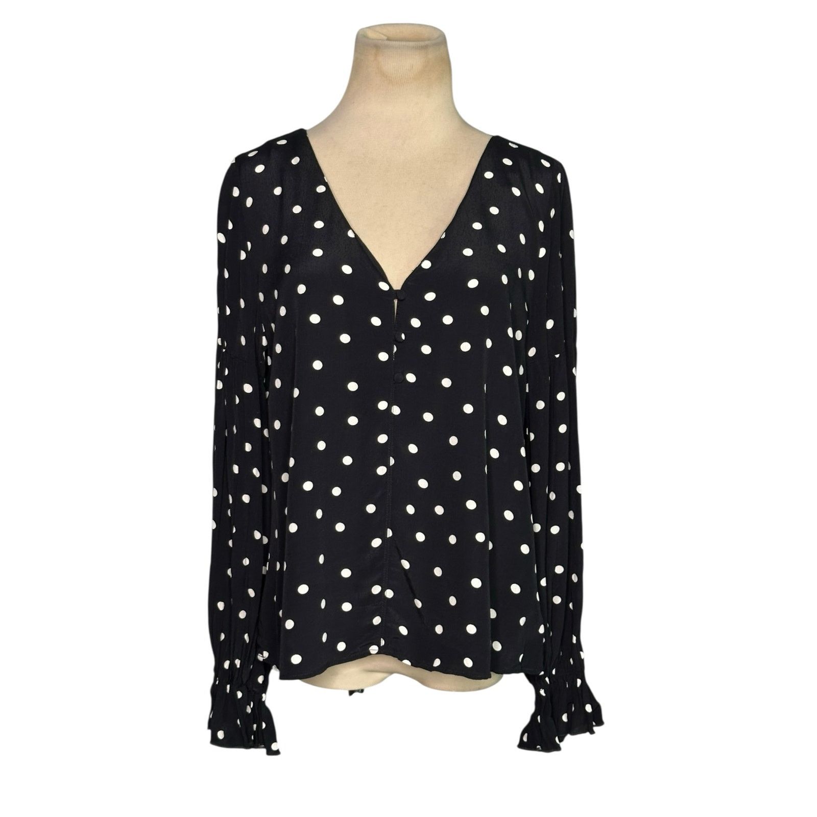 Sanctuary Sanctuary polka dots long sleeves tunic blouse size XS Size XS / US 0-2 / IT 36-38 - 1 Thumbnail