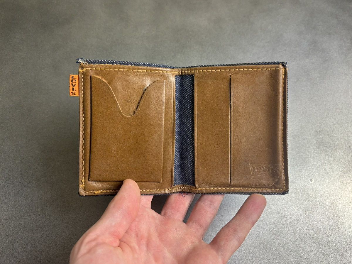 Levi's 1970s Levi's Orange Tab Denim Wallet 70s Vintage Levis Jeans Size ONE SIZE - 12 Thumbnail