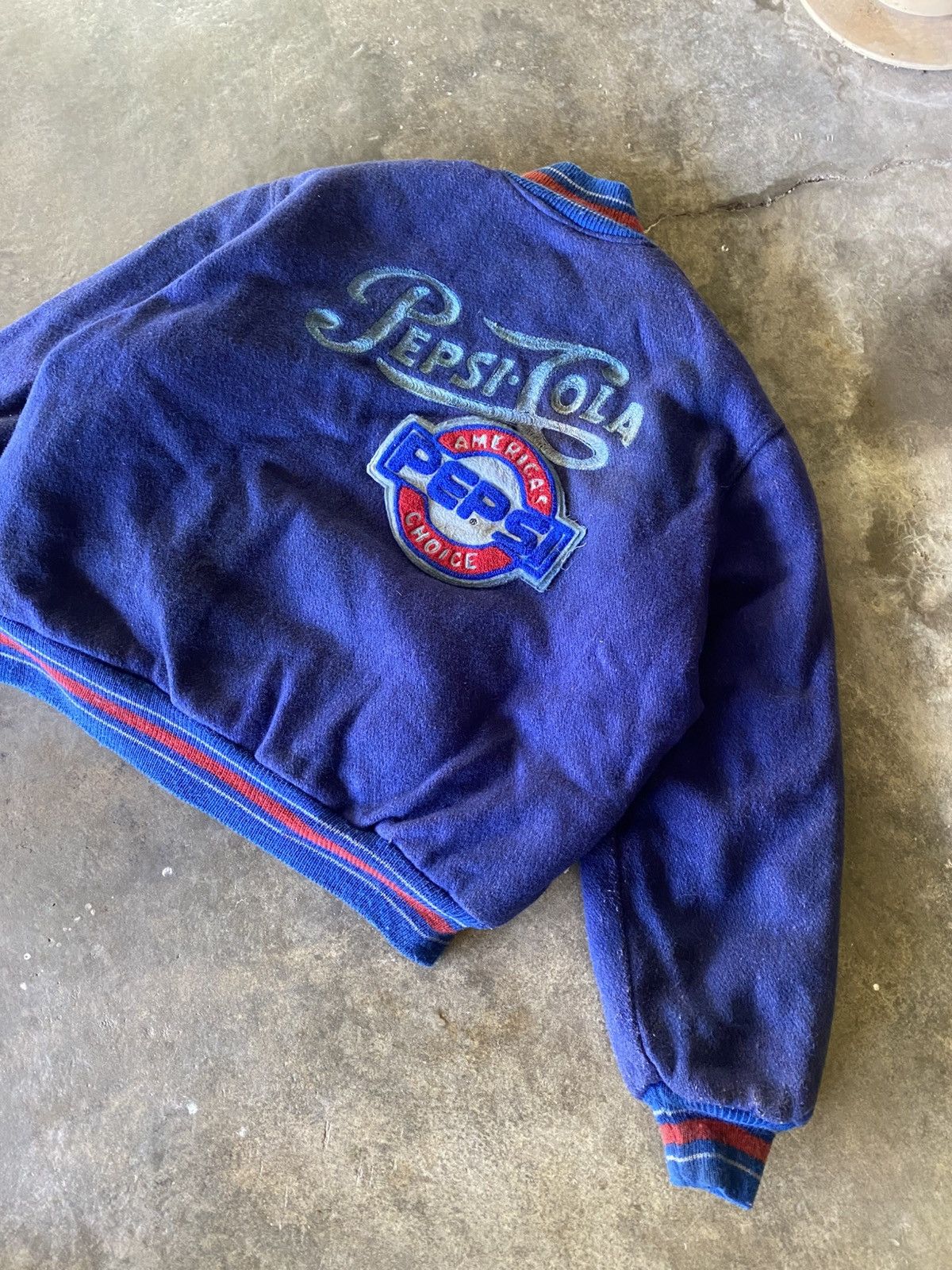 Pepsi VINTAGE Pepsi Cola Varsity Jacket 100 cotton Wool 🔥 Size US L / EU 52-54 / 3 - 7 Thumbnail