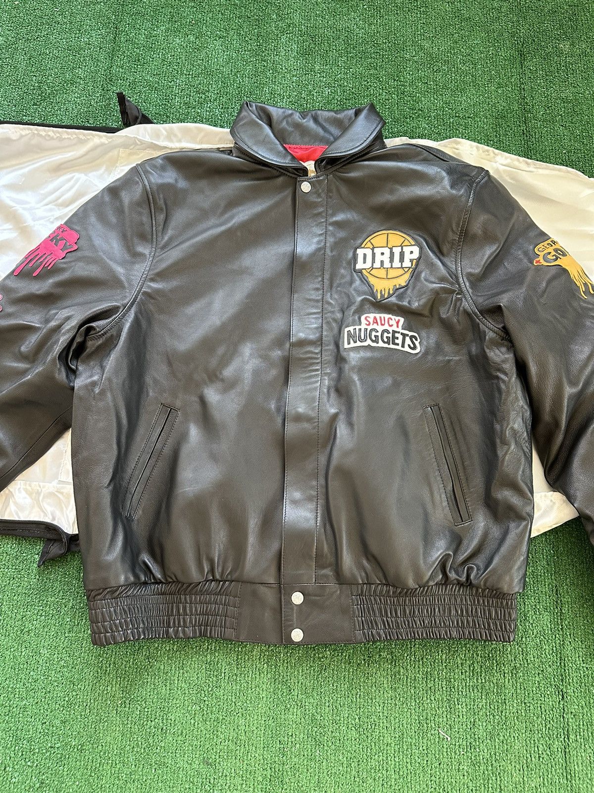 Jeff Hamilton Jeff Hamilton Tyrese Haliburton KFC Leather Jacket Sz Large Size US L / EU 52-54 / 3 - 1 Thumbnail