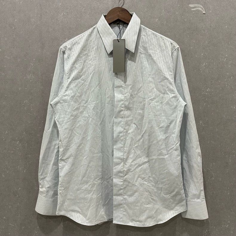 Dior Dior Haze blue full print shirt Size US XXS / EU 40 - 1 Thumbnail