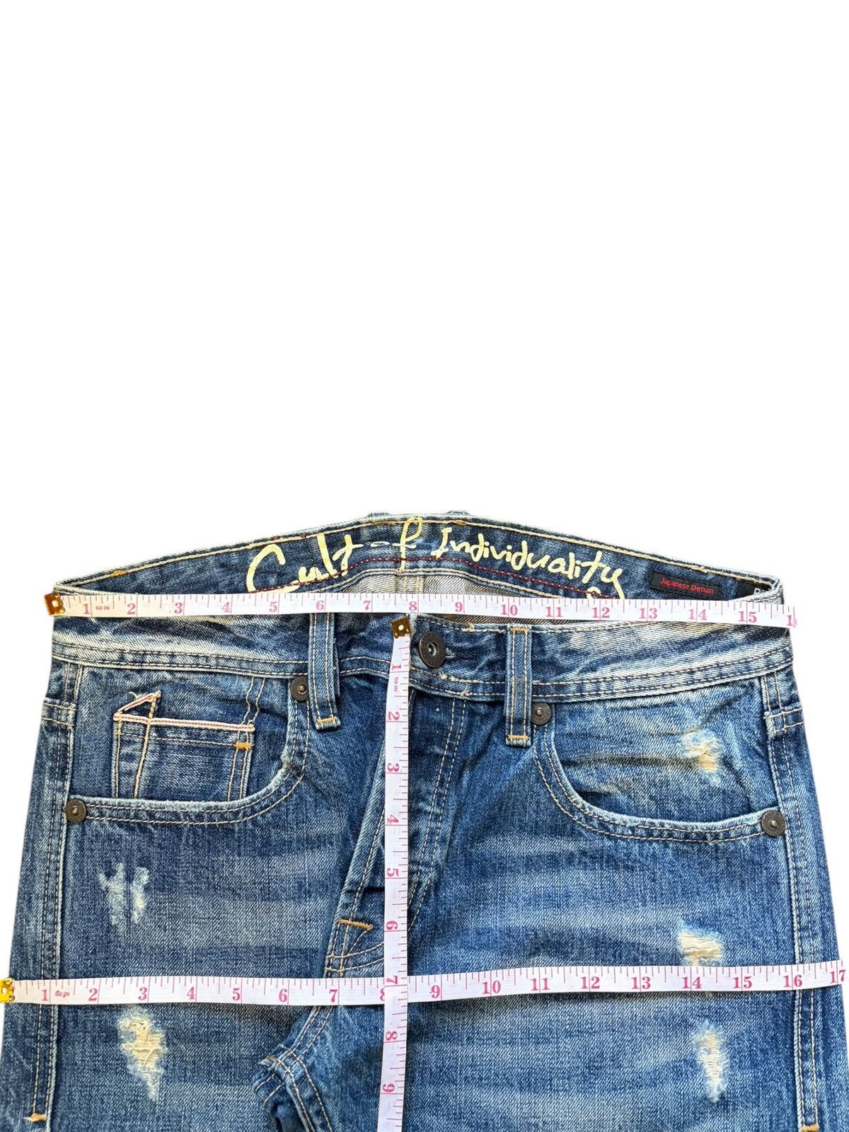 Cult Of Individuality Vintage Cult of Individuality Selvedge Distressed Jeans Size US 31 - 6 Thumbnail