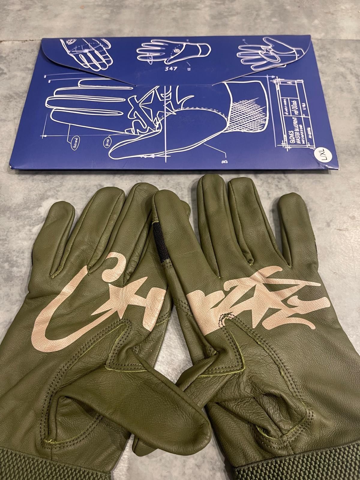 Corteiz Corteiz Leather Gloves Gutta Green Size ONE SIZE - 3 Thumbnail