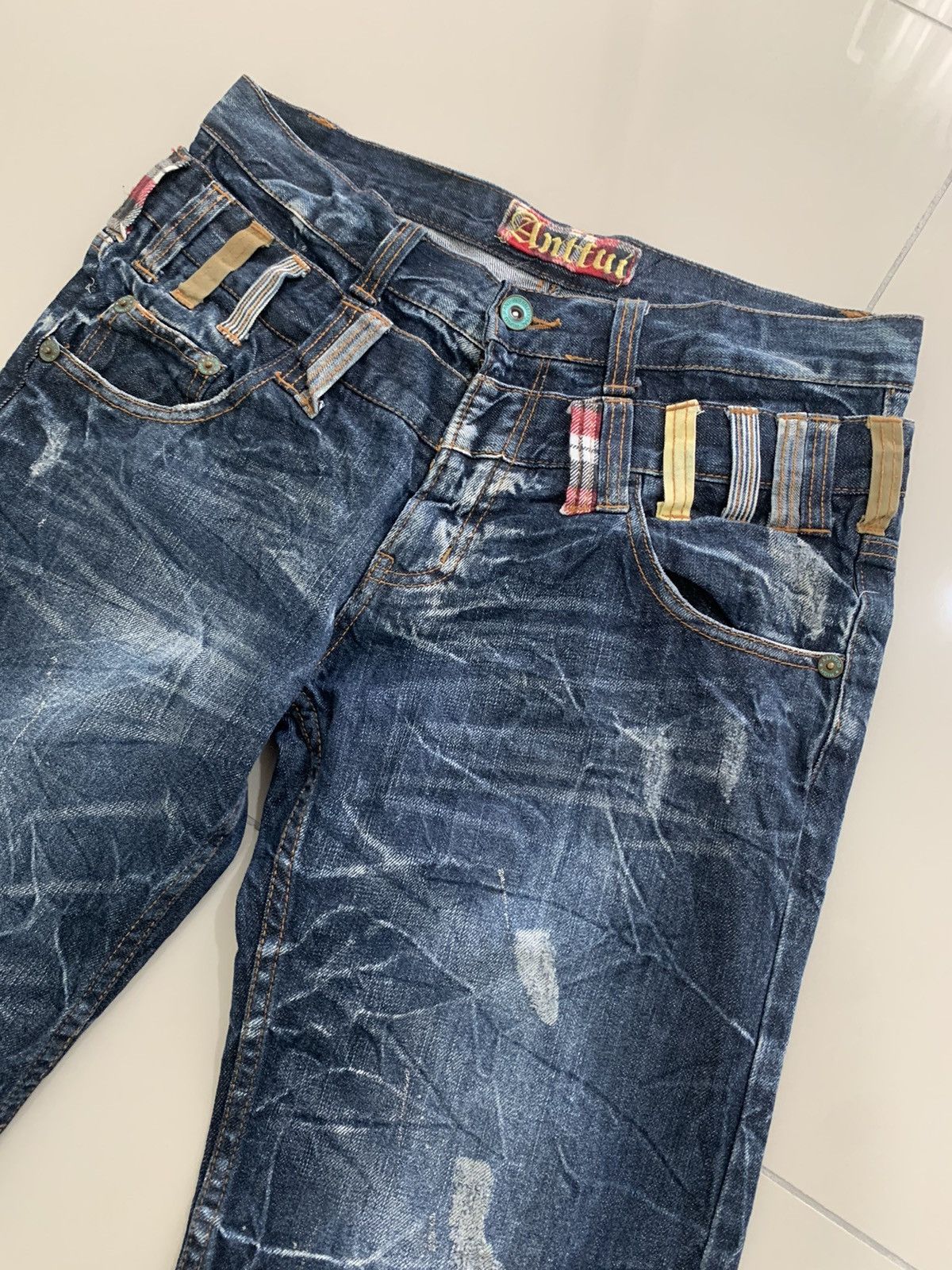 Le Grande Bleu (L.G.B.) Antfui design pants double waist japan design surf jeans Size US 30 / EU 46 - 3 Thumbnail
