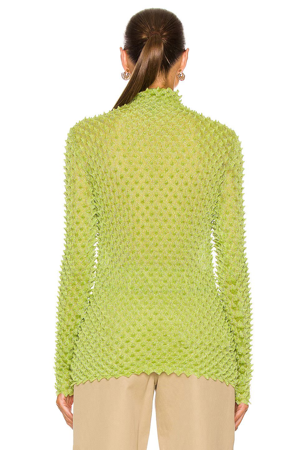 Bottega Veneta o1loc1c0824 706208 Sweater in Kiwi Size M / US 6-8 / IT 42-44 - 3 Thumbnail