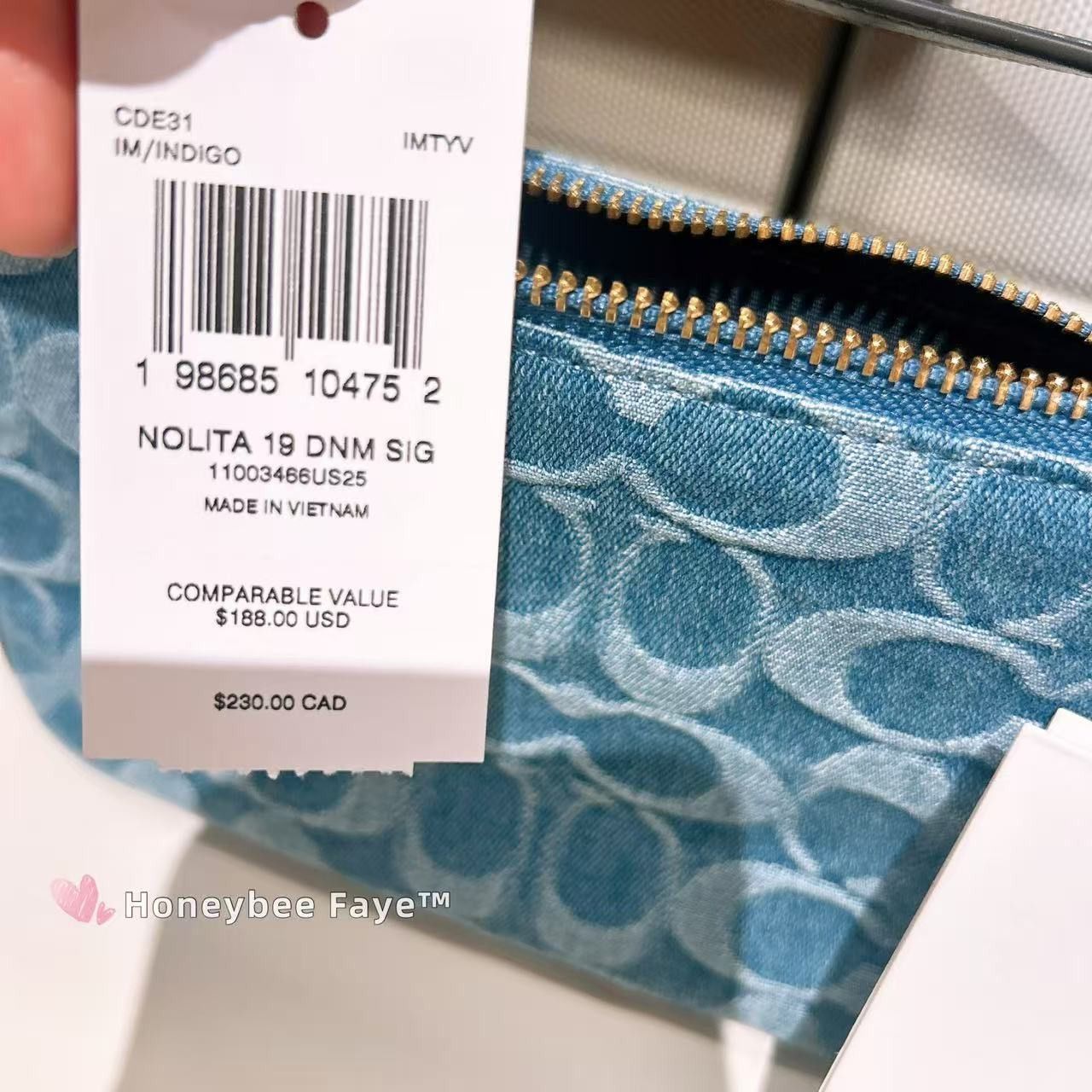 Coach Nolita 19 In Signature Denim CDE31 Size ONE SIZE - 6 Thumbnail