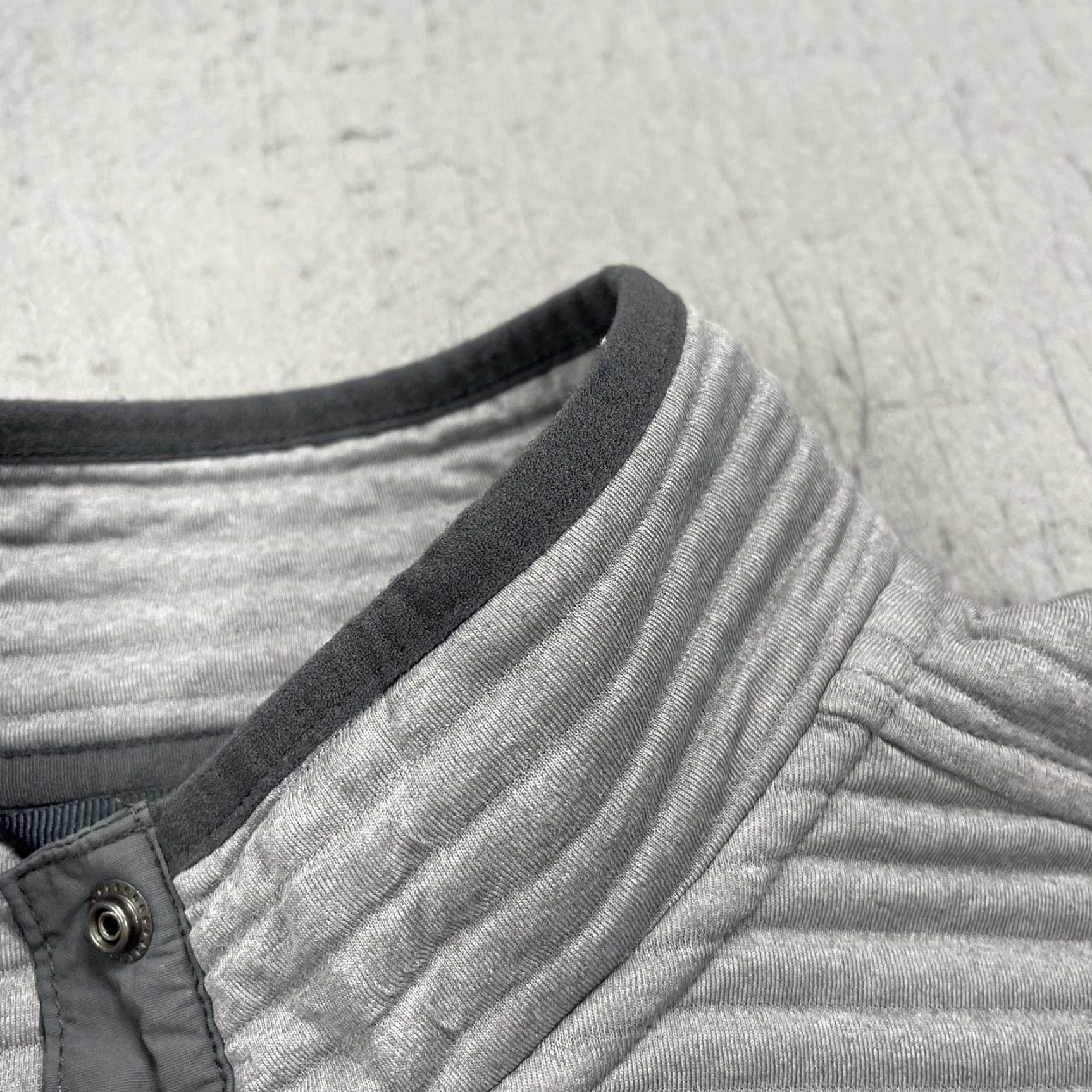 Vintage LL Bean Jacket Womens Large Petite Gray Airlight Knit Pullover Quilted Snap T Jacket Size L / US 10 / IT 46 - 3 Thumbnail