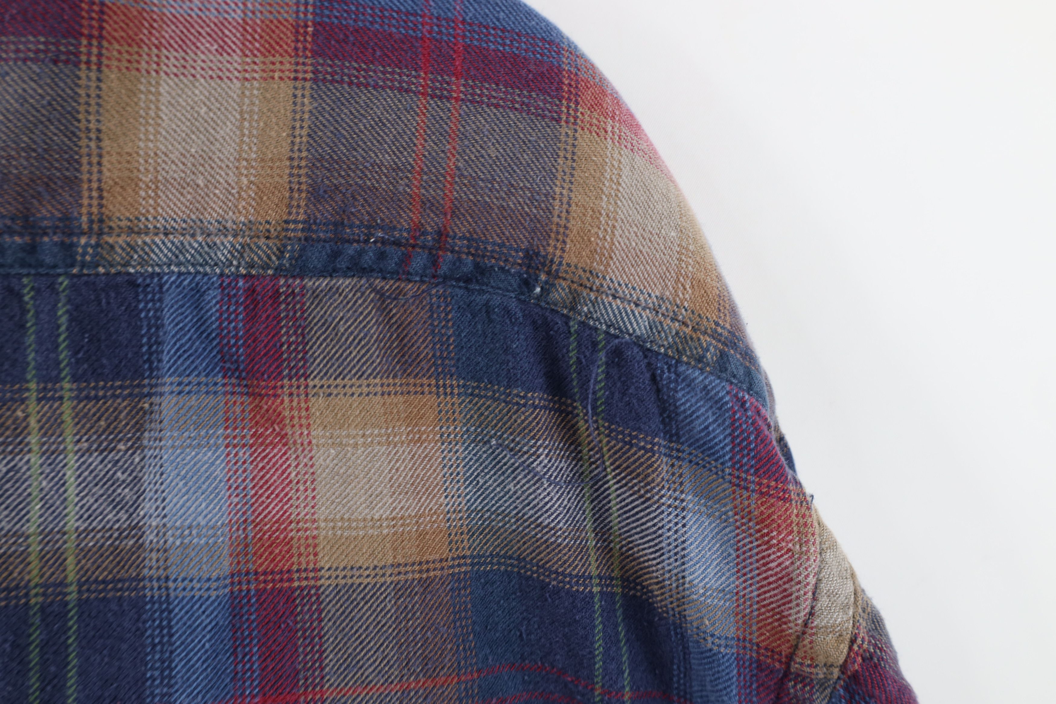 Vintage Vintage 90s Streetwear Rainbow Plaid Flannel Button Shirt Size US M / EU 48-50 / 2 - 11 Thumbnail