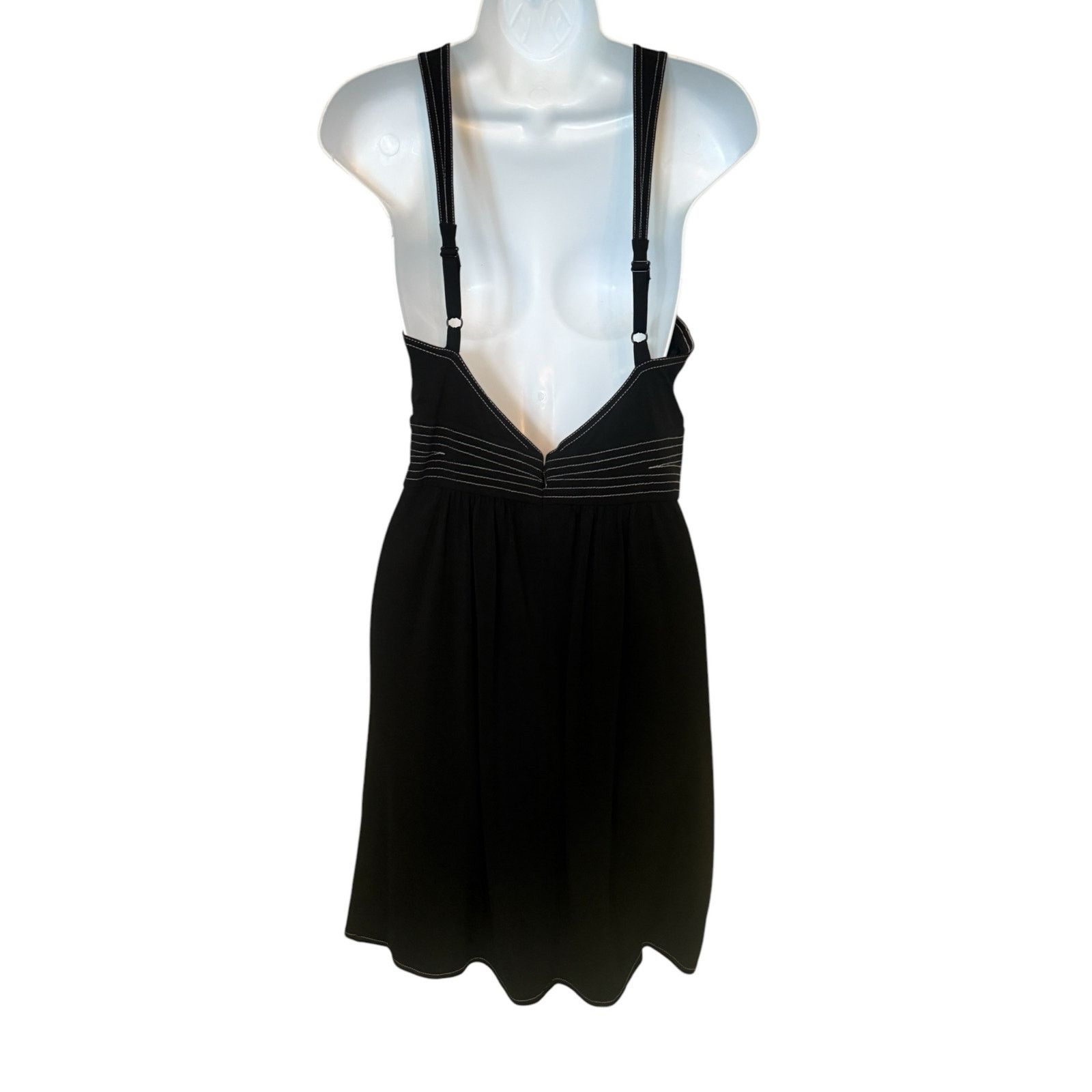 Bcbgmaxazria BCBG MaxAzria Black/White Trim Key Opening Summer Dress. M Size M / US 6-8 / IT 42-44 - 2 Thumbnail