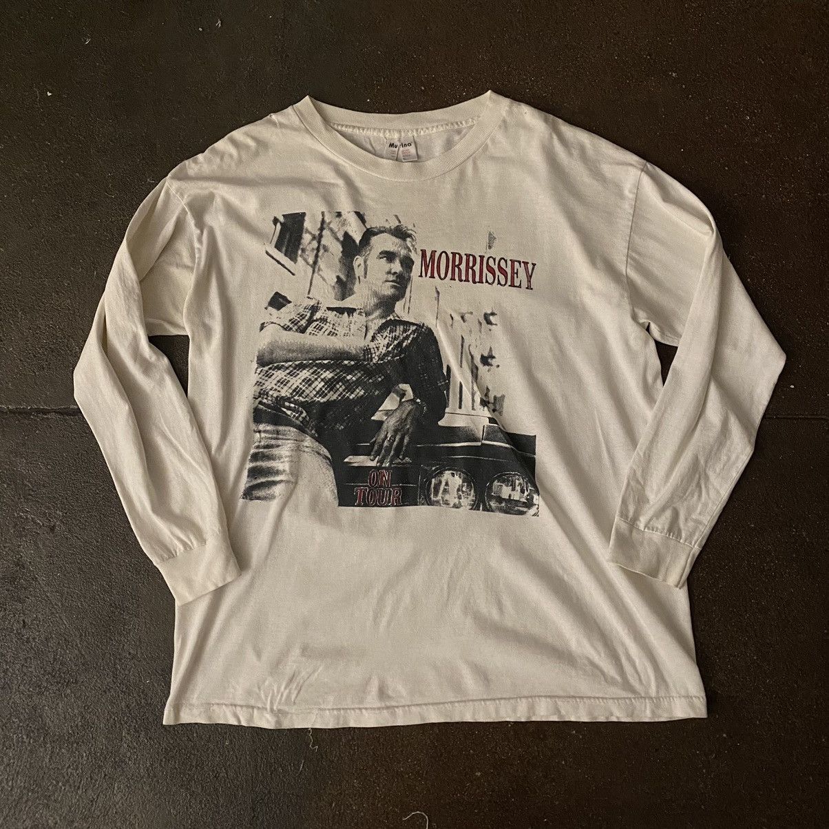 image of Vintage Morrissey Longsleeve Tshirt in White, Men's (Size XL)