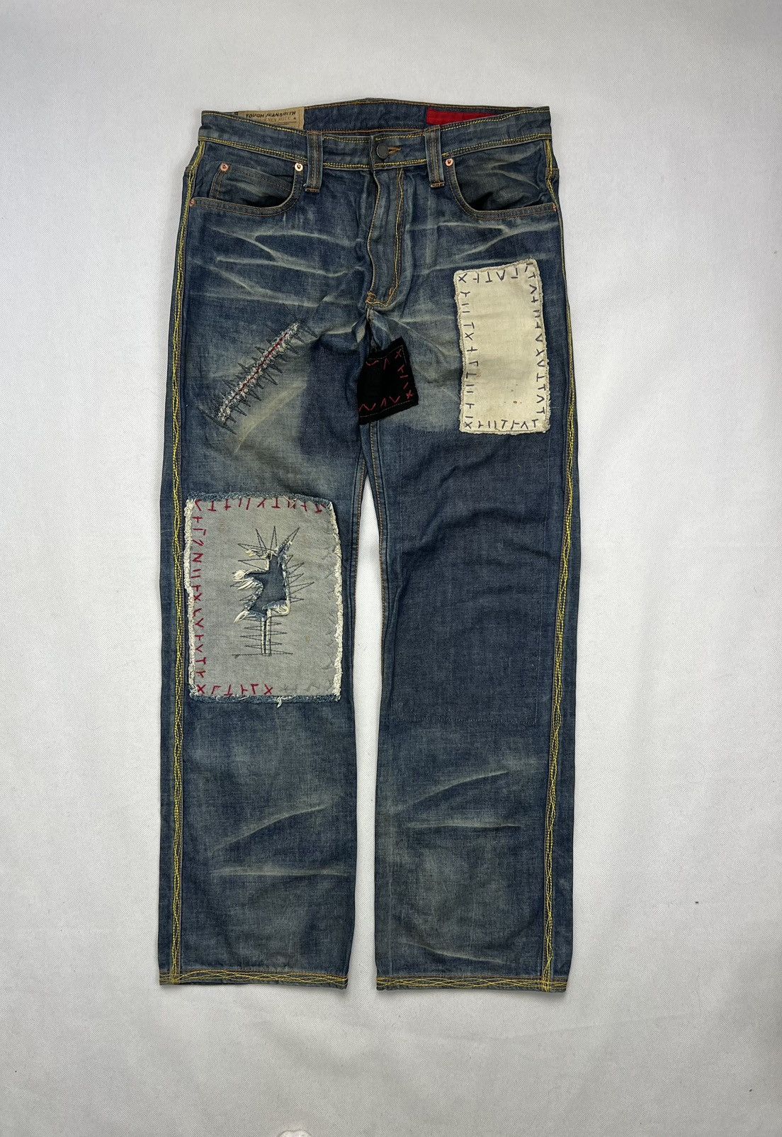 Rare Pants Tough Jeansmith Patchwork Denim Japanese Brand V