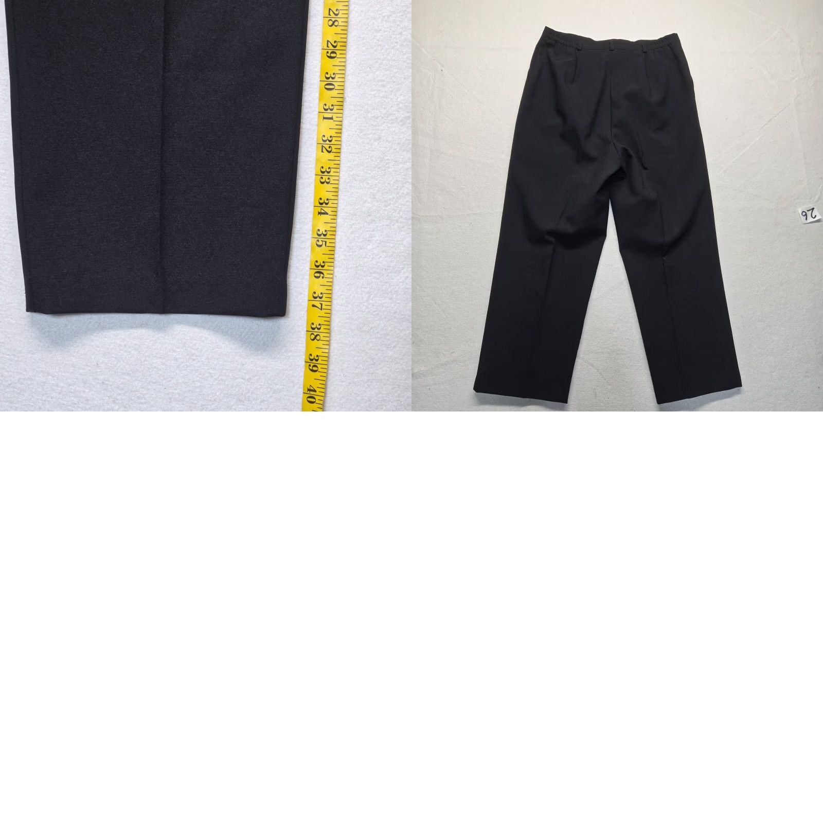 Lee KATHIE LEE Black Dress Pants Women's Size 12 Regular Lightweight Business Straight Leg Size 34" / US 12 / IT 48 - 8 Thumbnail